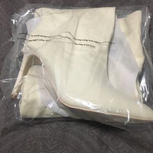 Cream jean boot NWOT